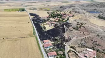 Çorum'un Alaca ilçesinde yangın: 31 dekar ekili alan zarar gördü