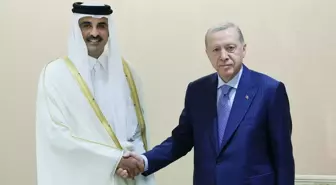 Cumhurbaşkanı Erdoğan, Katar Emiri Şeyh Temim bin Hamad Al Sani ile görüştü