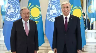 Kazakistan Cumhurbaşkanı Kasım Cömert Tokayev, BM Genel Sekreteri Antonio Guterres ile bir araya geldi