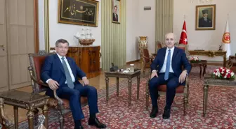 TBMM Başkanı Numan Kurtulmuş, Ahmet Davutoğlu ve DBP Eş Genel Başkanları ile Anayasa Görüşmesi Yaptı