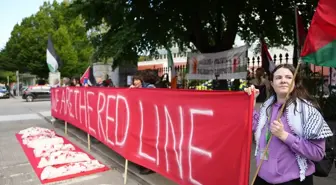 Dublin'de ABD'nin İsrail'in soykırımdaki ortaklığı protesto edildi