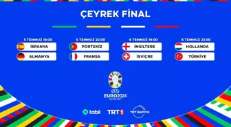 EURO 2024'te çeyrek final eşleşmeleri ve maç programı belli oldu