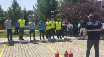 Solhan'da deprem ve yangın tatbikatı gerçekleştirildi