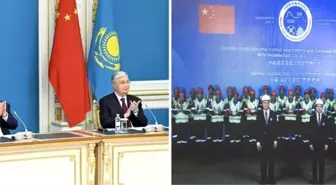 Xi Jinping ve Kasım Cömert Tokayev Trans-Hazar Uluslararası Taşımacılık Rotası'nın açılış törenine katıldı