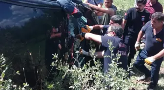 Malatya'da otomobil bahçeye devrildi, sürücü yaralandı