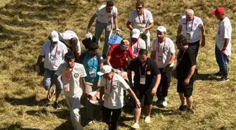 Kırkpınar'da sıcak havaya dayanamayan pehlivan Murat Gonca, er meydanında baygınlık geçirdi