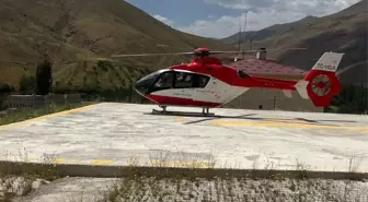 Van'da yüksekten düşen bebek ambulans helikopterle hastaneye nakledildi