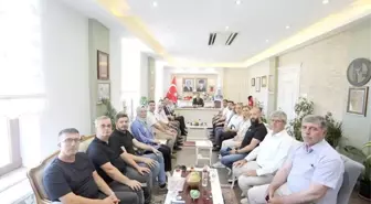 AK Parti İl Başkanı Naim Makas ve yönetimi Vali İlhami Aktaş'a veda ziyaretinde bulundu