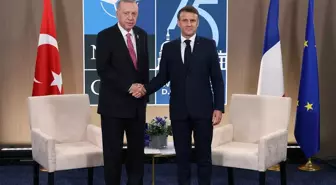 Cumhurbaşkanı Erdoğan, Fransa Cumhurbaşkanı Macron ile görüştü