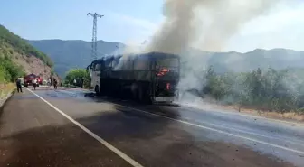 Kastamonu İnebolu'da Otobüste Yangın Çıktı