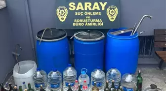 Tekirdağ'da 174 litre sahte içki ele geçirildi