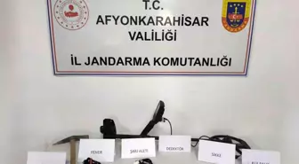 Afyonkarahisar'da Tarihi Eser ve Define Arama Malzemeleri İle Yakalanan Şahıs