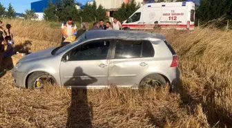 Tekirdağ'da tarlaya uçan otomobilin kazasında 5 kişi yaralandı