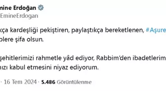 Emine Erdoğan, Aşure Günü'nde Kerbela şehitlerini anıyor