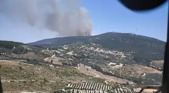 Manisa'da ormanlık alanda çıkan yangına müdahale başladı