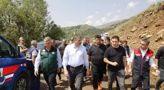 Erzurum Valisi Mustafa Çiftçi, sel felaketinin vurduğu Pasinler ilçesinde incelemelerde bulundu