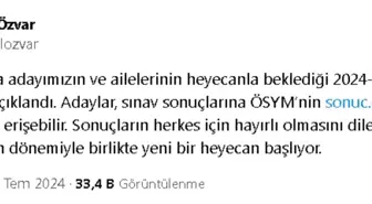 YÖK Başkanı Erol Özvar, YKS sonuçlarına göre tercih yapacak adaylara önerilerde bulundu