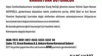 Elazığ Valisi Numan Hatipoğlu, tebrik çiçeği yerine depremzedelere yardım çağrısı yaptı