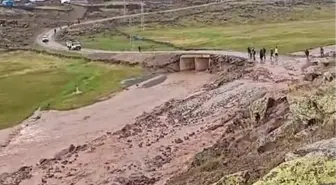 Erzurum'un Tekman ilçesinde sel felaketi