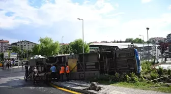 Ankara'da EGO Otobüsü Devrildi: 5 Yaralı