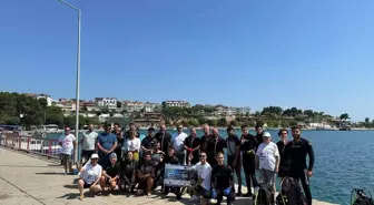 Sinop'un Gerze ilçesinde gönüllü dalgıçlar deniz dibi temizliği yaptı