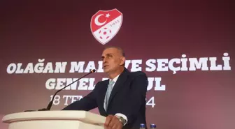 TFF'nin yeni başkanı İbrahim Hacıosmanoğlu, teşekkür konuşması yaptı Açıklaması