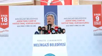 Melikgazi Belediyesi ile hayırsever iş birliğince yapılan Adem Tanç Camii ve Hatice Tanç Kur'an Kursu açıldı