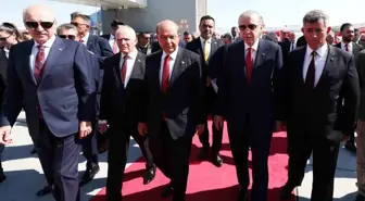 Cumhurbaşkanı Erdoğan, Kıbrıs Barış Harekatı'nın 50. yıl dönümü kutlamalarına katılmak üzere KKTC'ye geldi