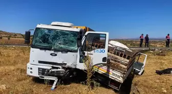 Diyarbakır'ın Çermik ilçesinde kamyon ile pikabın çarpışması sonucu 1 kişi öldü, 1 kişi yaralandı