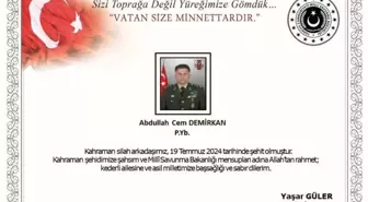 Pençe-Kilit Operasyonunda Şehit Olan Piyade Yarbayın Durumu Açıklandı