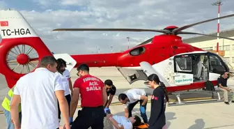 Van'ın Bahçesaray ilçesinde hasta ambulans helikopterle Van Eğitim ve Araştırma Hastanesine ulaştırıldı