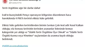 Irak'ta 4 PKK'lı terörist etkisiz hale getirildi