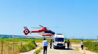 Diyarbakır'da Kalça Kemiği Kırılan Kişi Ambulans Helikopterle Hastaneye Ulaştırıldı