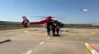 Diyarbakır'da Kalça Kemiği Kırılan Hasta Ambulans Helikopter ile Hastaneye Sevk Edildi