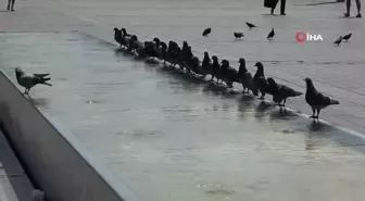 Taksim'de Sıcak Havada Zor Anlar