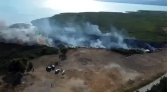 İznik Gölü Kenarındaki Sazlık Alanda Yangın Çıktı