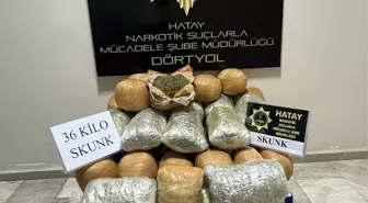 Erzin'de akaryakıt tankerinde 36 kilogram skunk ele geçirildi