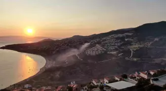 İzmir'deki orman yangını dron ile havadan görüntülendi