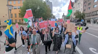 İsrail'in Gazze'ye saldırıları Stockholm'de protesto edildi