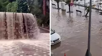 Bursa'da yollar dereye, merdivenler şelaleye döndü