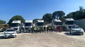 Aydın'da trafik jandarması şoförlere bilgilendirme yaptı