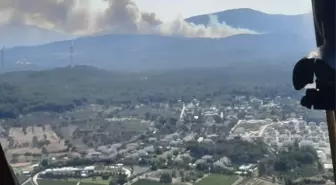 İzmir Urla'da Orman Yangınına Müdahale Ediliyor