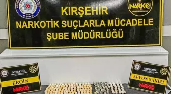 Kırşehir'de 1 kilo 300 gram eroin ve 550 gram Afyon sakızı ele geçirildi
