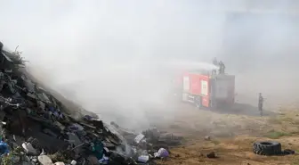 Edirne'de hafriyat döküm sahasında çıkan yangın söndürüldü