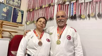 Osmaniye'de Karate Salonunda Tanışarak Evlenen Çift Madalya Kazandı