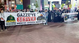 Muş'ta yüzlerce kişi Haniye için yürüdü