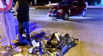 Kütahya'da otomobil ile motosiklet çarpıştı, 1 kişi yaralandı