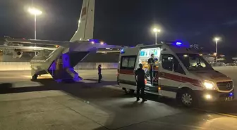 Trabzon'da kalp kası hastalığı tedavisi gören çocuklar ambulans uçakla Ankara'ya nakledildi