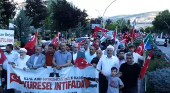 Bayburt ve Erzincan'da Hamas lideri İsmail Haniye ve Gazze'deki zulmü protesto yürüyüşü düzenlendi