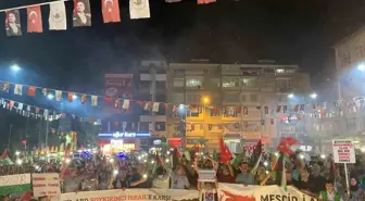 Burdur'da Hamas lideri İsmail Heniyye ve Gazze'deki zulmü protesto yürüyüşü düzenlendi